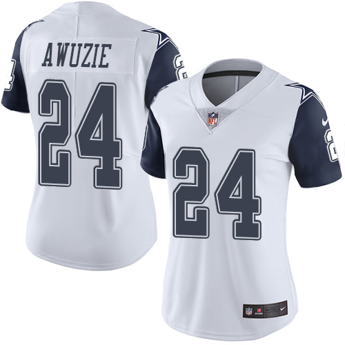 Nike Cowboys #24 Chidobe Awuzie White Women's Stitched NFL Limited Rush Jersey Nike Cowboys #24 Chidobe Awuzie White Women's Stitched NFL Limited Rush Jersey