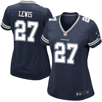 Nike Cowboys #27 Jourdan Lewis Navy Blue Women's Team Color NFL Game Jersey