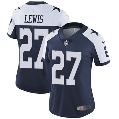 Nike Cowboys #27 Jourdan Lewis Navy Blue Women's Throwback Alternate Vapor Untouchable Elite Player NFL Jersey