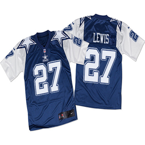 Nike Cowboys #27 Jourdan Lewis White Men's Navy Throwback NFL Elite Jersey Nike Cowboys #27 Jourdan Lewis White Men's Navy Throwback NFL Elite Jersey