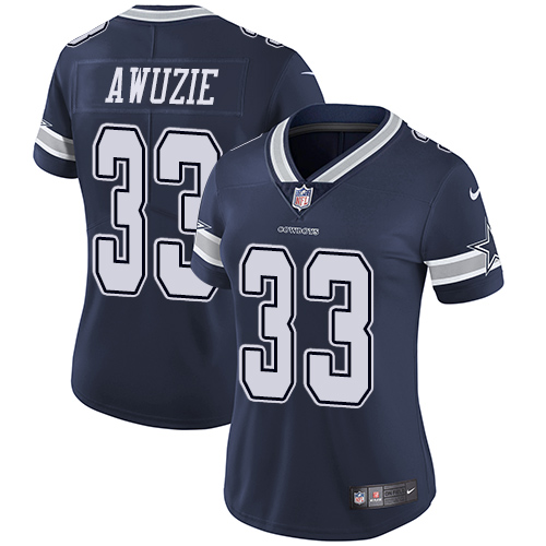 Nike Cowboys #33 Chidobe Awuzie Navy Blue Team Color Women's Stitched NFL Vapor Untouchable Limited Jersey