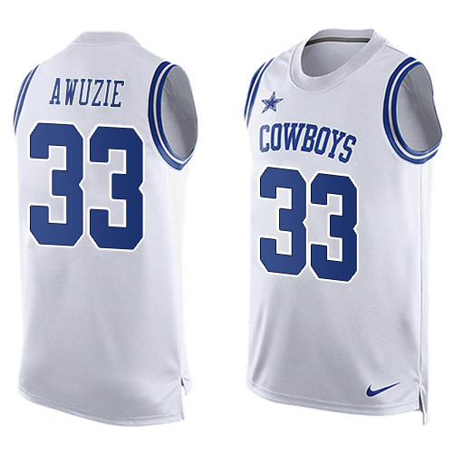 Nike Cowboys #33 Chidobe Awuzie White Men's Stitched NFL Limited Tank Top Jersey Nike Cowboys #33 Chidobe Awuzie White Men's Stitched NFL Limited Tank Top Jersey
