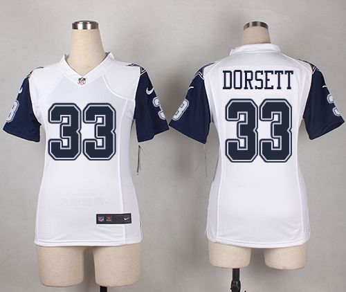 Nike Cowboys #33 Tony Dorsett White Women's Stitched NFL Elite Rush Jersey