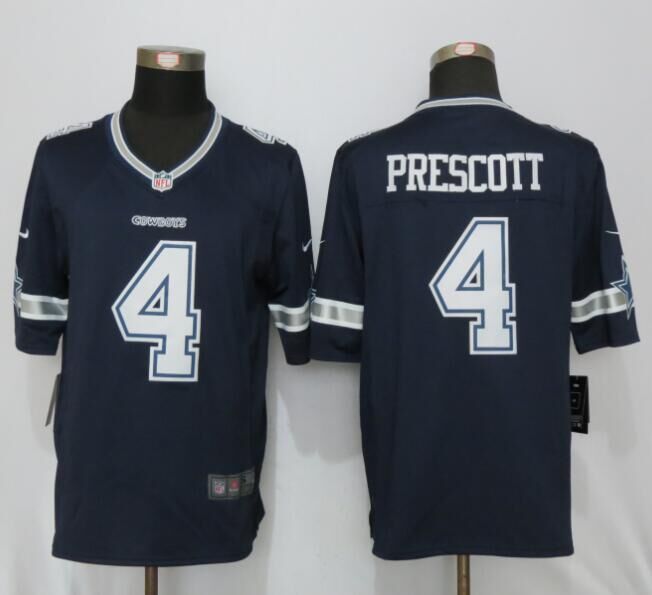 Nike Cowboys #4 Dak Prescott Navy Blue Team Color Men's Stitched NFL Limited Jersey Nike Cowboys #4 Dak Prescott Navy Blue Team Color Men's Stitched NFL Limited Jersey