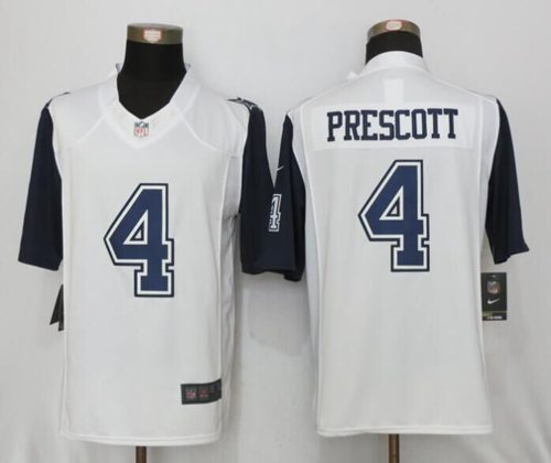 Nike Cowboys #4 Dak Prescott White Men's Stitched NFL Limited Rush Jersey Nike Cowboys #4 Dak Prescott White Men's Stitched NFL Limited Rush Jersey