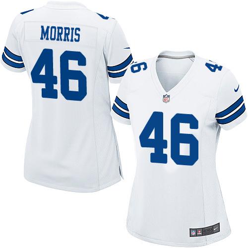 Nike Cowboys #46 Alfred Morris White Women's Stitched NFL Elite Jersey