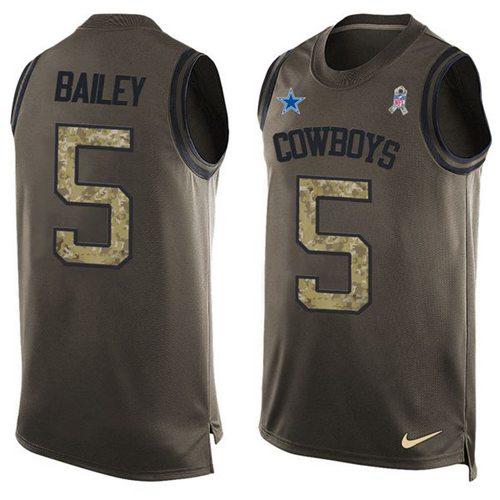 Nike Cowboys #5 Dan Bailey Green Men's Stitched NFL Limited Salute To Service Tank Top Jersey Nike Cowboys #5 Dan Bailey Green Men's Stitched NFL Limited Salute To Service Tank Top Jersey