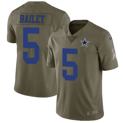 Nike Cowboys #5 Dan Bailey Olive Men's Stitched NFL Limited 2017 Salute To Service Jersey Nike Cowboys #5 Dan Bailey Olive Men's Stitched NFL Limited 2017 Salute To Service Jersey