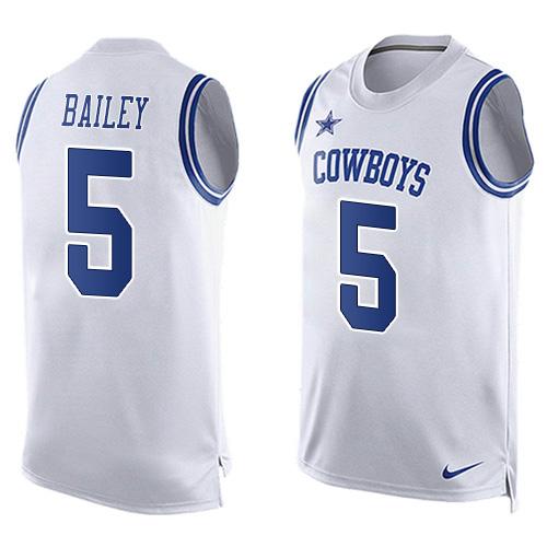 Nike Cowboys #5 Dan Bailey White Men's Stitched NFL Limited Tank Top Jersey Nike Cowboys #5 Dan Bailey White Men's Stitched NFL Limited Tank Top Jersey