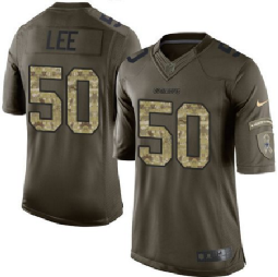 Nike Cowboys #50 Sean Lee Green Color mens Stitched NFL Limited Salute to Service Jersey
