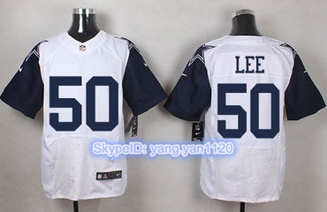Nike Cowboys #50 Sean Lee White Men's Stitched NFL Elite Rush Jersey
