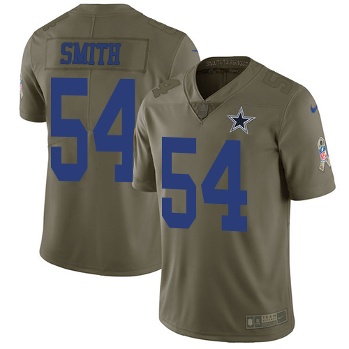 Nike Cowboys #54 Jaylon Smith Olive Men's Stitched NFL Limited 2017 Salute To Service Jersey Nike Cowboys #54 Jaylon Smith Olive Men's Stitched NFL Limited 2017 Salute To Service Jersey