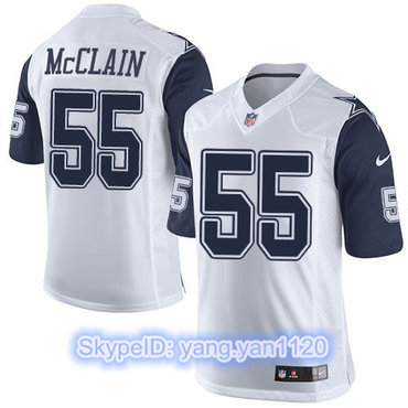 Nike Cowboys #55 Rolando McClain White Men's Stitched NFL Limited Rush Jersey Nike Cowboys #55 Rolando McClain White Men's Stitched NFL Limited Rush Jersey