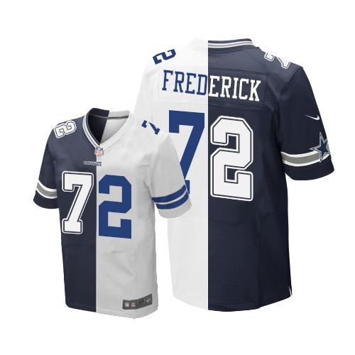 Nike Cowboys #72 Travis Frederick Navy Blue White Men's Stitched NFL Elite Split Jersey Nike Cowboys #72 Travis Frederick Navy Blue White Men's Stitched NFL Elite Split Jersey