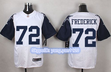 Nike Cowboys #72 Travis Frederick White Men's Stitched NFL Elite Rush Jersey