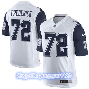 Nike Cowboys #72 Travis Frederick White Men's Stitched NFL Limited Rush Jersey