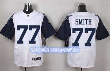 Nike Cowboys #77 Tyron Smith White Men's Stitched NFL Elite Rush Jersey