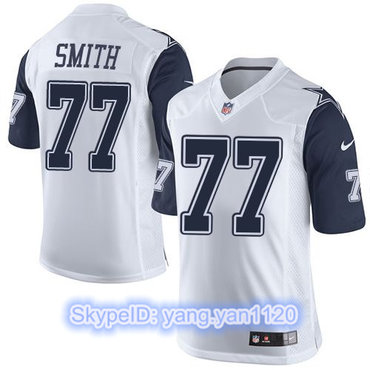 Nike Cowboys #77 Tyron Smith White Men's Stitched NFL Limited Rush Jersey