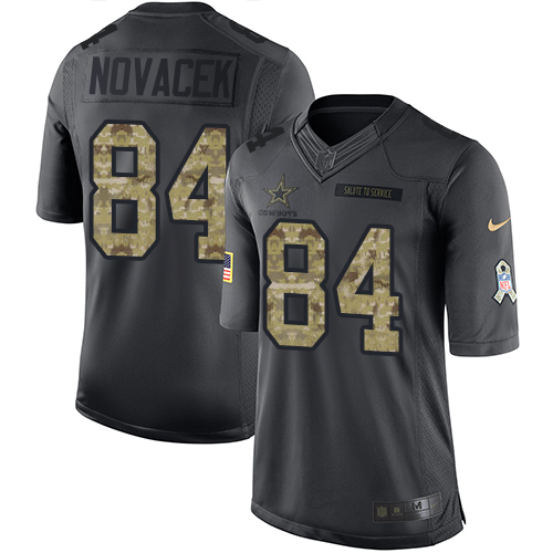 Nike Cowboys #84 Jay Novacek Black Men's 2016 Salute to Service NFL Limited Jersey