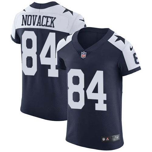 Nike Cowboys #84 Jay Novacek Navy Blue Thanksgiving Men's Stitched NFL Vapor Untouchable Throwback Elite Jersey