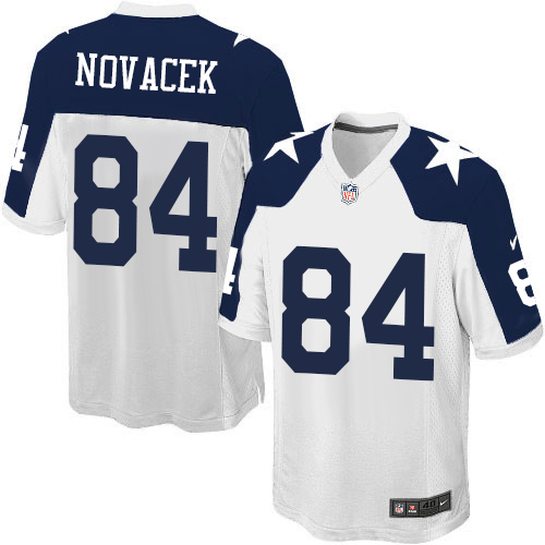 Nike Cowboys #84 Jay Novacek White Men's  Throwback Alternate NFL Game  Jersey