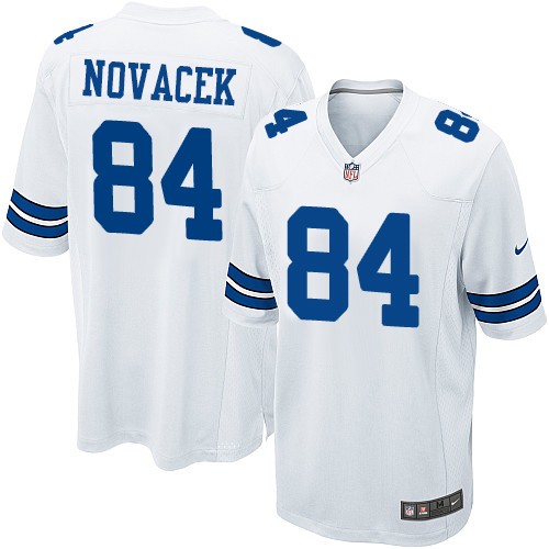 Nike Cowboys #84 Jay Novacek White Men's NFL Game  Jersey