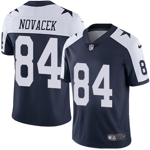 Nike Cowboys #84 Jay Novacek avy Blue Men's Throwback Alternate Vapor Untouchable Limited Player NFL Jersey