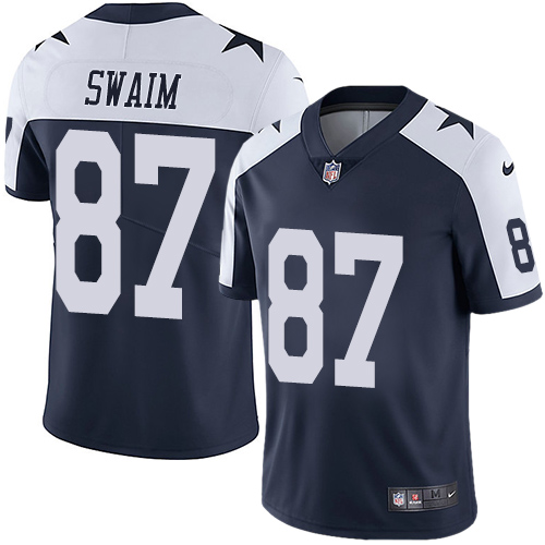 Nike Cowboys #87 Geoff Swaim Navy Blue Thanksgiving Men's Stitched NFL Vapor Untouchable Limited Throwback Jersey Nike Cowboys #87 Geoff Swaim Navy Blue Thanksgiving Men's Stitched NFL Vapor Untouchable Limited Throwback Jersey
