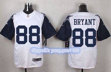 Nike Cowboys #88 Dez Bryant White Men's Stitched NFL Elite Rush Jersey