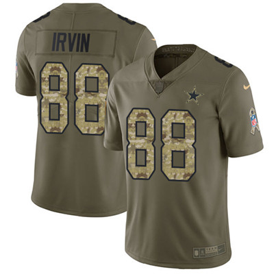 Nike Cowboys #88 Michael Irvin Olive Camo Youth Stitched NFL Limited 2017 Salute to Service Jersey Nike Cowboys #88 Michael Irvin Olive Camo Youth Stitched NFL Limited 2017 Salute to Service Jersey