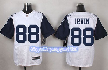 Nike Cowboys #88 Michael Irvin White Men's Stitched NFL Elite Rush Jersey