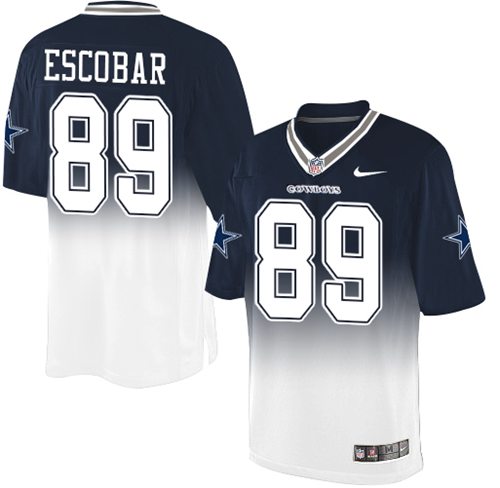 Nike Cowboys #89 Gavin Escobar Navy Blue White Men's Stitched NFL Elite Fadeaway Fashion Jersey Nike Cowboys #89 Gavin Escobar Navy Blue White Men's Stitched NFL Elite Fadeaway Fashion Jersey