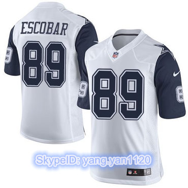 Nike Cowboys #89 Gavin Escobar White Men's Stitched NFL Limited Rush Jersey