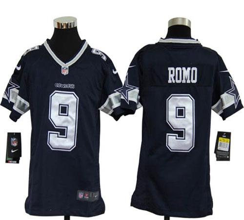 Nike Cowboys #9 Tony Romo Navy Blue Team Color Youth Stitched NFL Elite Jersey Nike Cowboys #9 Tony Romo Navy Blue Team Color Youth Stitched NFL Elite Jersey