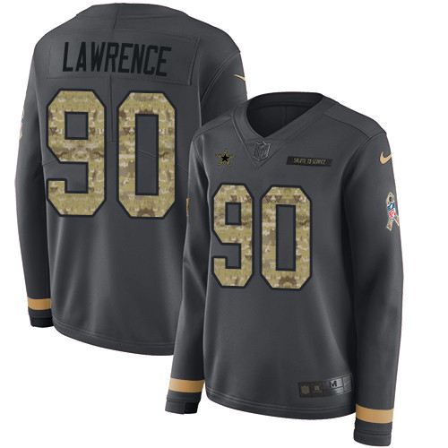Nike Cowboys #90 Demarcus Lawrence Anthracite Salute to