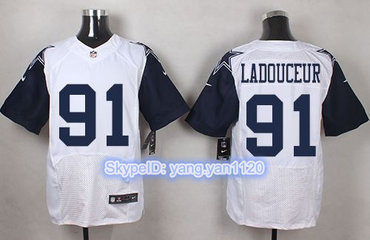 Nike Cowboys #91 L. P. Ladouceur White Men's Stitched NFL Elite Rush Jersey Nike Cowboys #91 L. P. Ladouceur White Men's Stitched NFL Elite Rush Jersey
