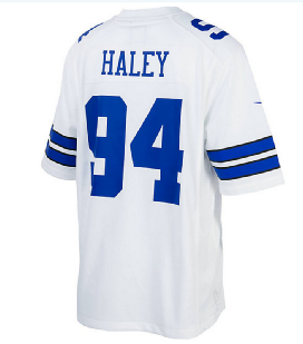 Nike Cowboys #94 HALEY White Men's Stitched NFL Elite Jersey