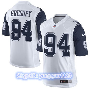 Nike Cowboys #94 Randy Gregory White Men's Stitched NFL Limited Rush Jersey