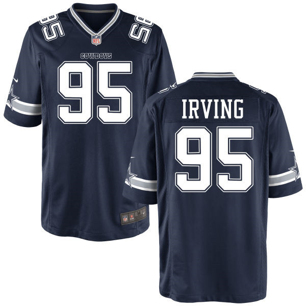 Nike Cowboys #95 David Irving  Home Men's  Navy NFL Game Jersey