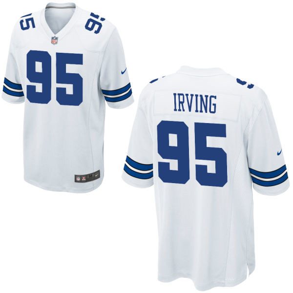 Nike Cowboys #95 David Irving Men's  Alternate White Stitched NFL Game Jersey