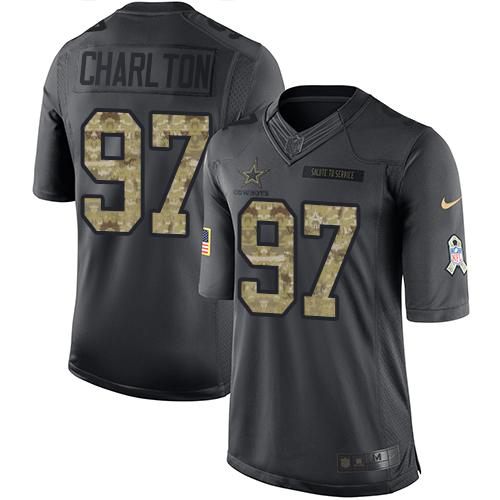 Nike Cowboys #97 Taco Charlton Black Men's Stitched NFL Limited 2016 Salute To Service Jersey Nike Cowboys #97 Taco Charlton Black Men's Stitched NFL Limited 2016 Salute To Service Jersey