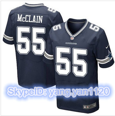 Nike Dallas Cowboys #55 Rolando McClain Navy Blue Team Color Men's Stitched NFL Elite Jersey