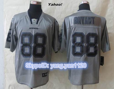 Nike Dallas Cowboys #88 Dez Bryant Lights Out Grey NFL Elite Jersey