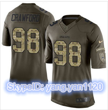 Nike Dallas Cowboys #98 Tyrone Crawford Green Men's Stitched NFL Limited Salute To Service Jersey