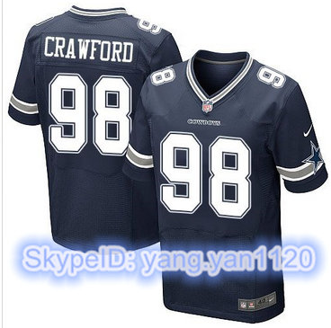 Nike Dallas Cowboys #98 Tyrone Crawford Navy Blue Team Color Men's Stitched NFL Elite Jersey
