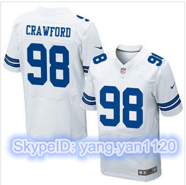 Nike Dallas Cowboys #98 Tyrone Crawford White Men's Stitched NFL Elite Jersey
