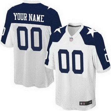 Nike Dallas Cowboys Customized Elite Thanksgiving White Jerseys