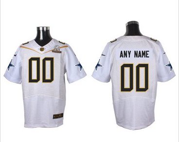 Nike Dallas Cowboys Customized White 2016 Pro Bowl Men's Stitched NFL Elite Jersey