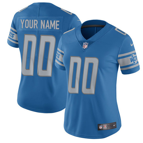 Nike Detroit Lions Elite Blue Home Women's Jersey NFL  Vapor Untouchable Customized jerseys