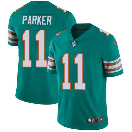 Nike Dolphins #11 DeVante Parker Aqua Green Alternate Youth Stitched NFL Vapor Untouchable Limited Jersey Nike Dolphins #11 DeVante Parker Aqua Green Alternate Youth Stitched NFL Vapor Untouchable Limited Jersey